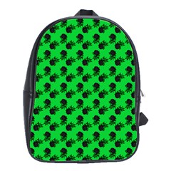 Black Rose Green School Bag (large)