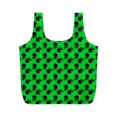 Black Rose Green Full Print Recycle Bag (m) by snowwhitegirl