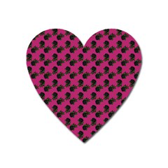 Black Rose Pink Heart Magnet by snowwhitegirl