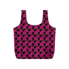 Black Rose Pink Full Print Recycle Bag (s) by snowwhitegirl