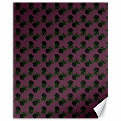 Black Rose Mauve Canvas 11  X 14 