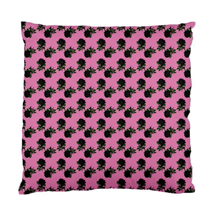 Black Rose Light Pink Standard Cushion Case (Two Sides)