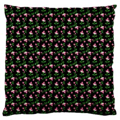 Carnation Pink Black Standard Flano Cushion Case (one Side) by snowwhitegirl