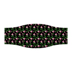 Carnation Pink Black Stretchable Headband by snowwhitegirl