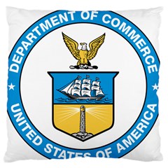 Seal Of United States Department Of Commerce Large Flano Cushion Case (one Side) by abbeyz71