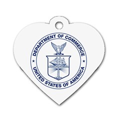 Flag Of United States Department Of Commerce Dog Tag Heart (two Sides) by abbeyz71