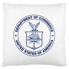 Flag Of United States Department Of Commerce Large Flano Cushion Case (two Sides) by abbeyz71