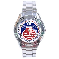 Seal Of United States Department Of Commerce Bureau Of Industry & Security Stainless Steel Analogue Watch by abbeyz71