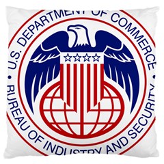 Seal Of United States Department Of Commerce Bureau Of Industry & Security Large Cushion Case (one Side) by abbeyz71