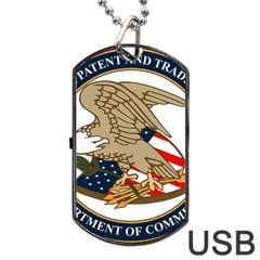 Seal Of United States Patent And Trademark Office Dog Tag Usb Flash (one Side) by abbeyz71
