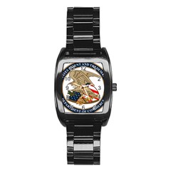 Seal Of United States Patent And Trademark Office Stainless Steel Barrel Watch by abbeyz71