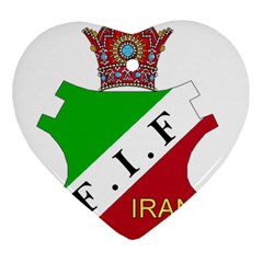 Pre 1979 Logo Of Iran Football Federation Ornament (heart) by abbeyz71