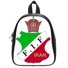 Pre 1979 Logo Of Iran Football Federation School Bag (small) by abbeyz71