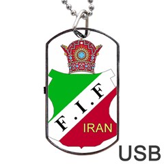 Pre 1979 Logo Of Iran Football Federation Dog Tag Usb Flash (two Sides) by abbeyz71