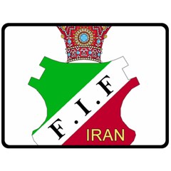 Pre 1979 Logo Of Iran Football Federation Double Sided Fleece Blanket (large)  by abbeyz71