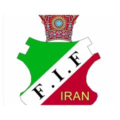 Pre 1979 Logo Of Iran Football Federation Double Sided Flano Blanket (medium)  by abbeyz71