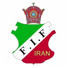 Pre 1979 Logo Of Iran Football Federation Wooden Puzzle Square by abbeyz71