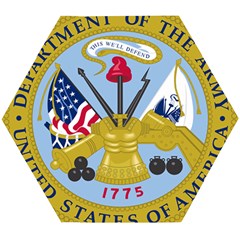 Emblem Of The United States Department Of The Army Wooden Puzzle Hexagon by abbeyz71