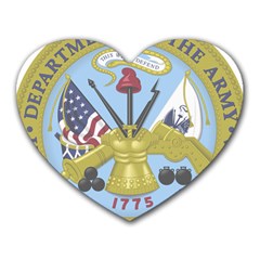 Emblem Of United States Department Of Army Heart Mousepads by abbeyz71