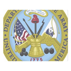 Emblem Of United States Department Of Army Double Sided Flano Blanket (large) 