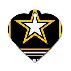 Logo Of United States Army Dog Tag Heart (two Sides) by abbeyz71