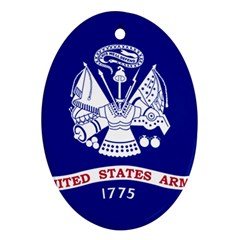 Field Flag Of United States Department Of Army Oval Ornament (two Sides) by abbeyz71