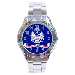 Field Flag Of United States Department Of Army Stainless Steel Analogue Watch