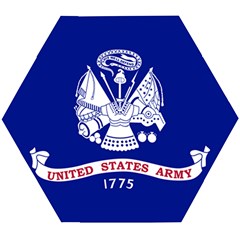 Field Flag Of United States Department Of Army Wooden Puzzle Hexagon by abbeyz71