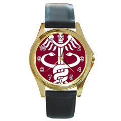 United States Army Medical Command Insignia Round Gold Metal Watch by abbeyz71