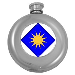 United States Army 40th Infantry Division s Combat Service Identification Badge Round Hip Flask (5 oz)