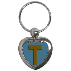 United States Army 36th Infantry Division Shoulder Sleeve Insignia Key Chain (heart) by abbeyz71