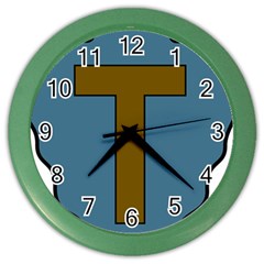 United States Army 36th Infantry Division Shoulder Sleeve Insignia Color Wall Clock