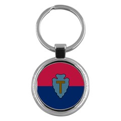 Flag Of United States Army 36th Infantry Division Key Chain (round) by abbeyz71