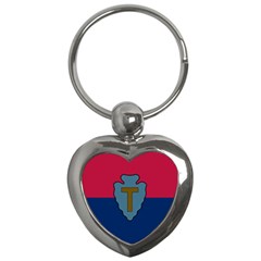 Flag Of United States Army 36th Infantry Division Key Chain (heart) by abbeyz71