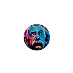 Albert Einstein Retro Wall Graffiti Blue Pink Orange Modern Urban Art Grunge 1  Mini Buttons by snek