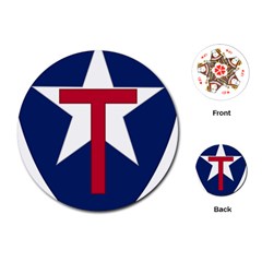 Coat Of Arms Of Texas State Guard Playing Cards Single Design (round) by abbeyz71