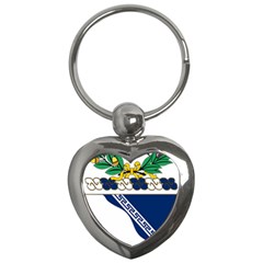 Coat Of Arms Of United States Army 144th Infantry Regiment Key Chain (heart) by abbeyz71