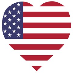 Flag Of The United States Of America  Wooden Puzzle Heart by abbeyz71