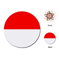 Flag Of Indonesia Playing Cards Single Design (round) by abbeyz71