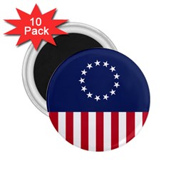 Betsy Ross flag USA America United States 1777 Thirteen Colonies vertical 2.25  Magnets (10 pack) 