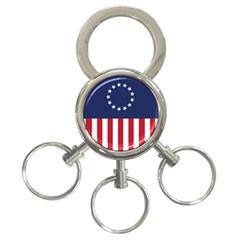 Betsy Ross Flag Usa America United States 1777 Thirteen Colonies Vertical 3-ring Key Chain by snek