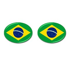 Flag Of Brazil Cufflinks (oval) by abbeyz71