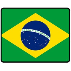 Flag Of Brazil Fleece Blanket (medium)  by abbeyz71