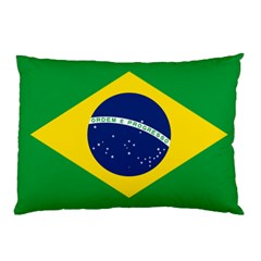 Flag Of Brazil Pillow Case (two Sides) by abbeyz71