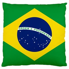 Flag Of Brazil Large Cushion Case (one Side) by abbeyz71