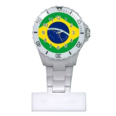 Flag Of Brazil Plastic Nurses Watch by abbeyz71