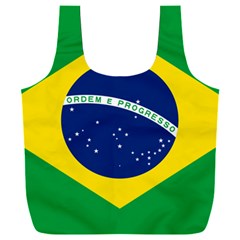 Flag Of Brazil Full Print Recycle Bag (xxxl) by abbeyz71