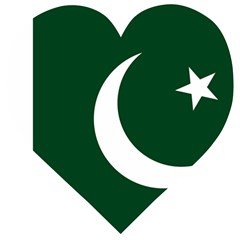 Flag Of Pakistan Wooden Puzzle Heart by abbeyz71