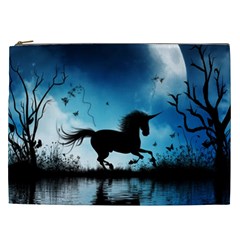 Wonderful Unicorn Silhouette In The Night Cosmetic Bag (xxl) by FantasyWorld7