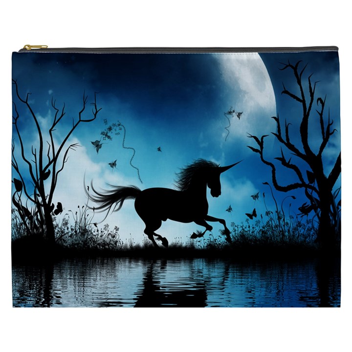 Wonderful Unicorn Silhouette In The Night Cosmetic Bag (XXXL)